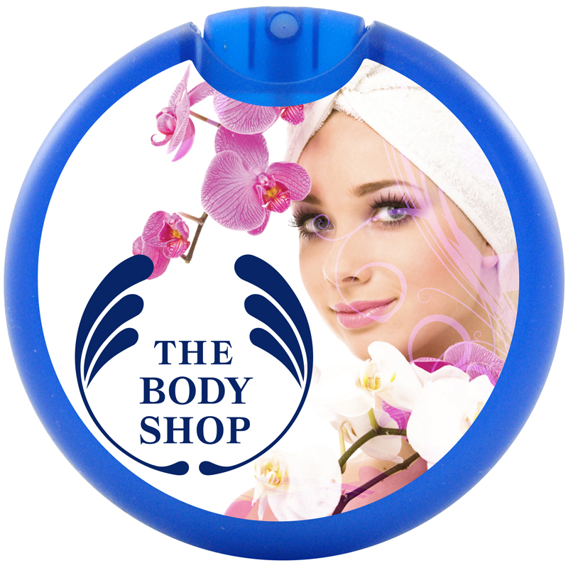 Round shaped Credit Card Style Antibacterial Hand Sanitizer Spray