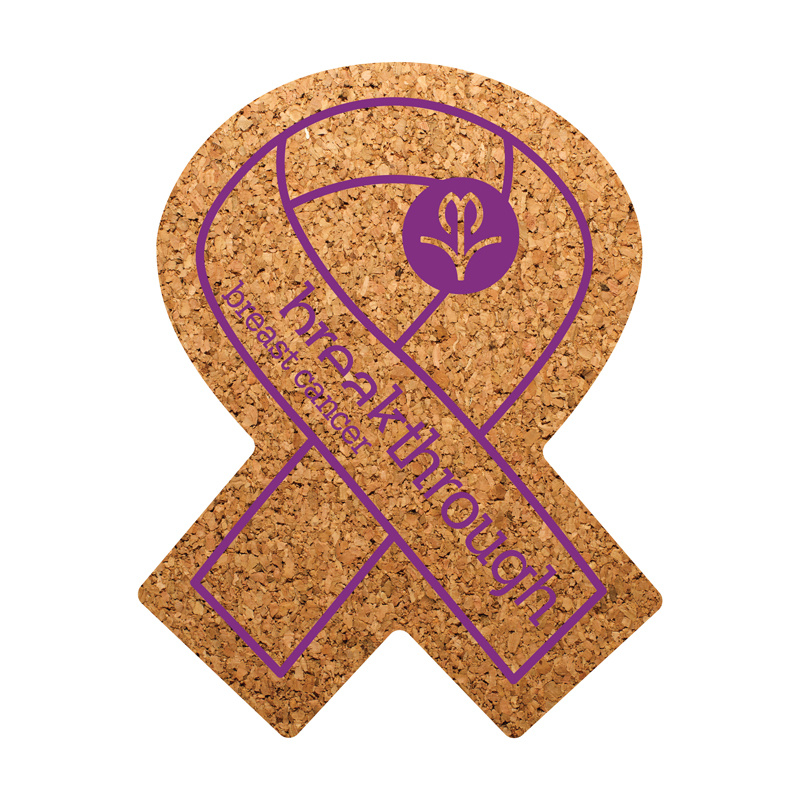 Awareness Ribbon Cork Coaster