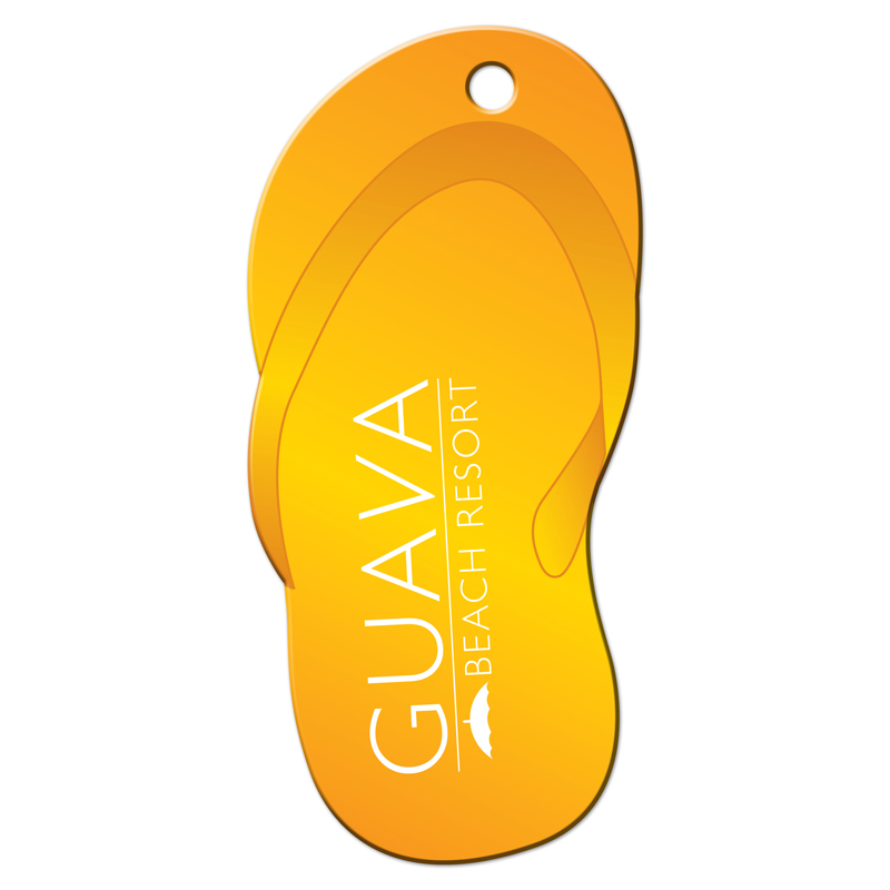 Yellow Flip Flop Luggage Tag