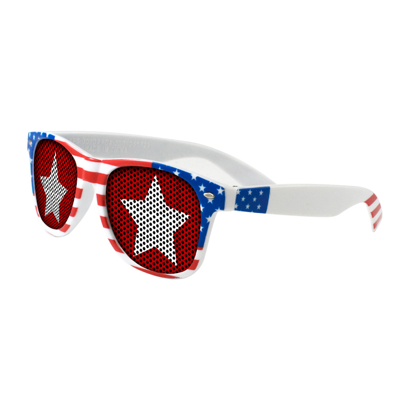 LensTek USA Patriotic Miami Sunglasses