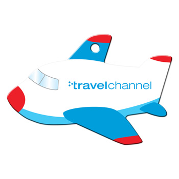 Green Plane Luggage Tag